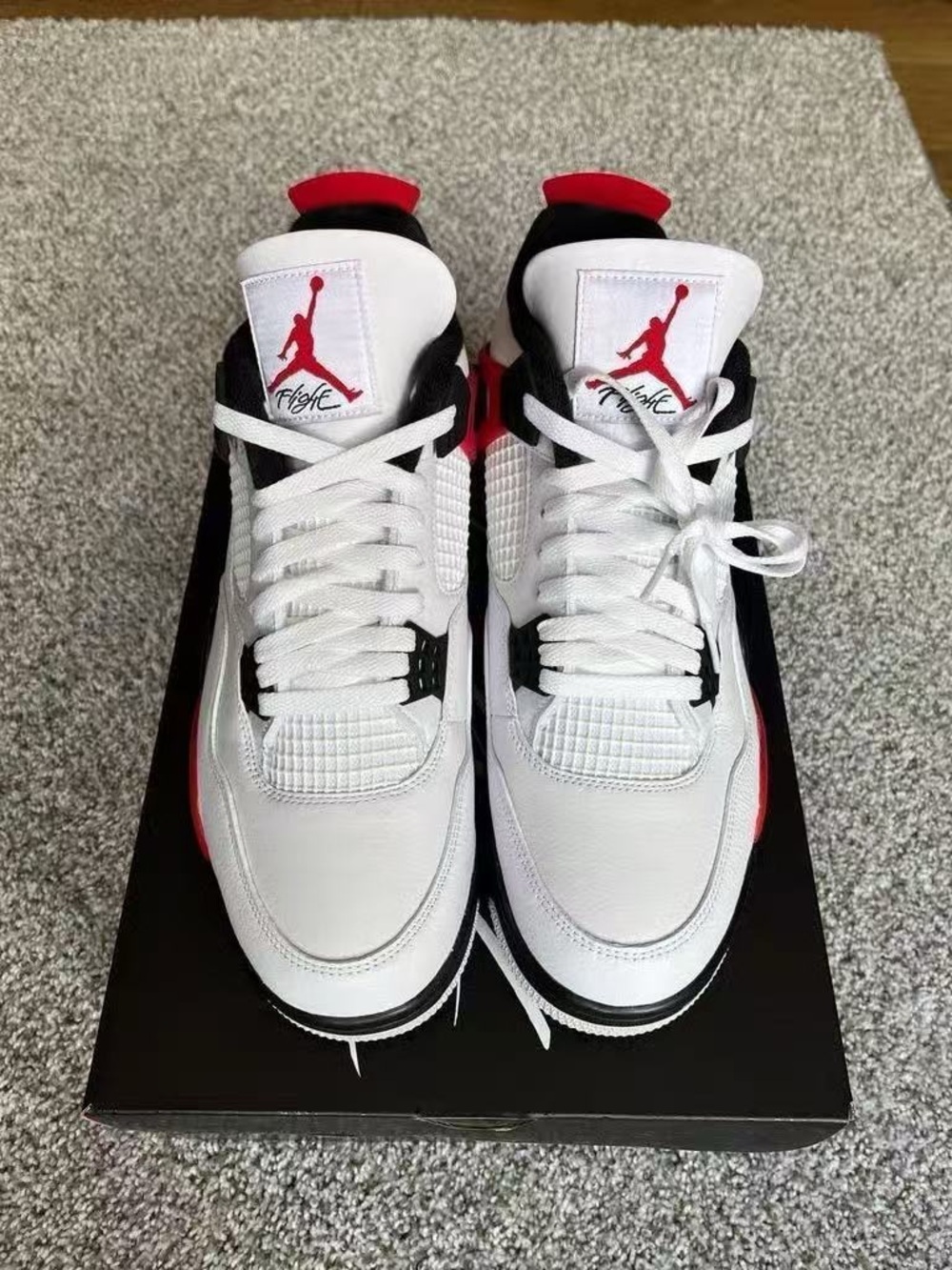 👟 New - Air Jordan 4 Retro Red Cement - Picture 2 of 9